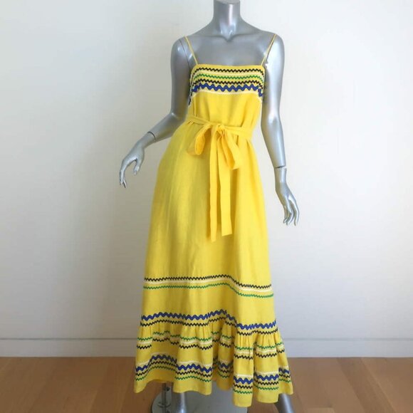 Lisa Marie Fernandez Ric Rac-Trimmed Ruffled Maxi Dress...